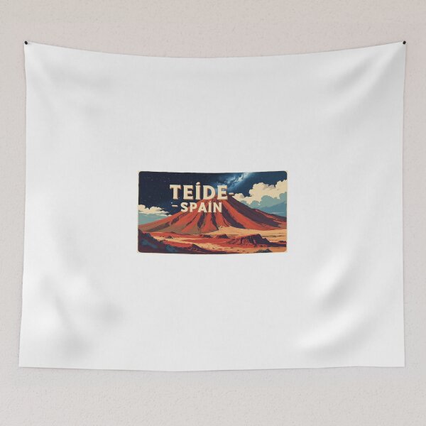 Item preview, Teide Volcano, Spain, in vintage design with starry sky designed and sold by StormArte.
