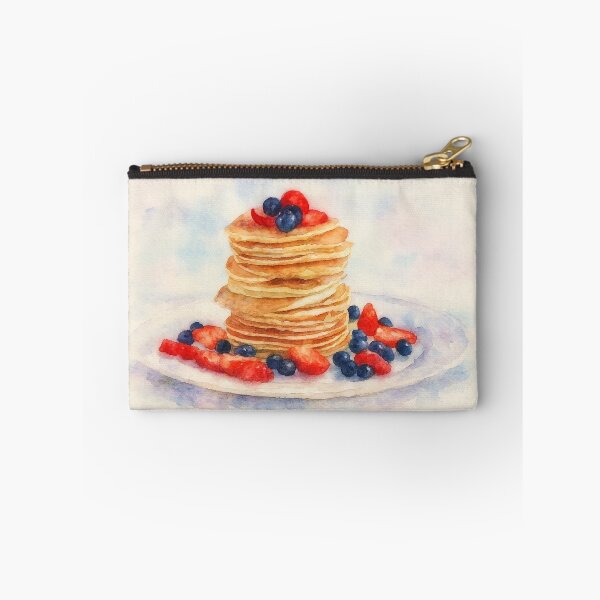 Item preview, Watercolor Pancake Stack with Fresh Berries designed and sold by Pacika.