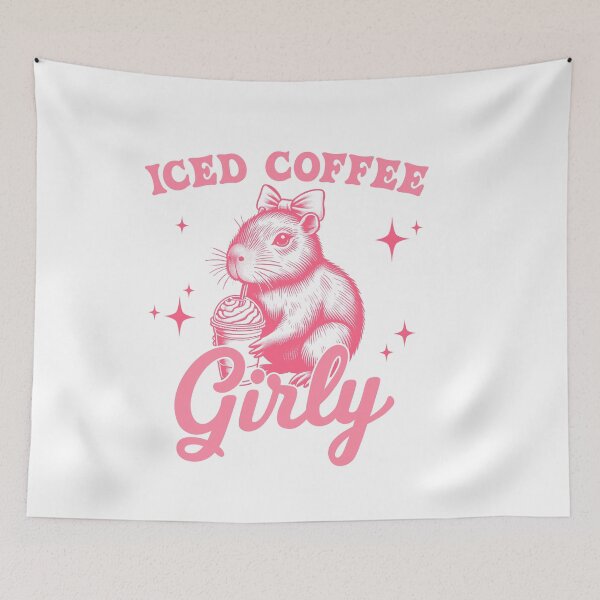 Item preview, Capybara "Iced Coffee Girly" designed and sold by Polarisofficial.