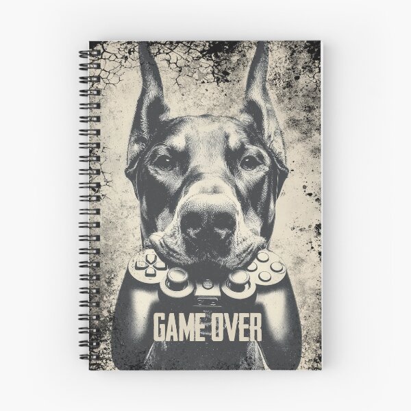 Item preview, Game Over Doberman – Funny Gamer Dog Controller designed and sold by Gaviani Design Studio.