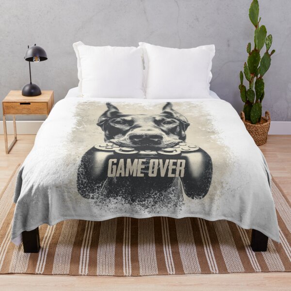 Item preview, Game Over Doberman – Funny Gamer Dog Controller designed and sold by Gaviani Design Studio.