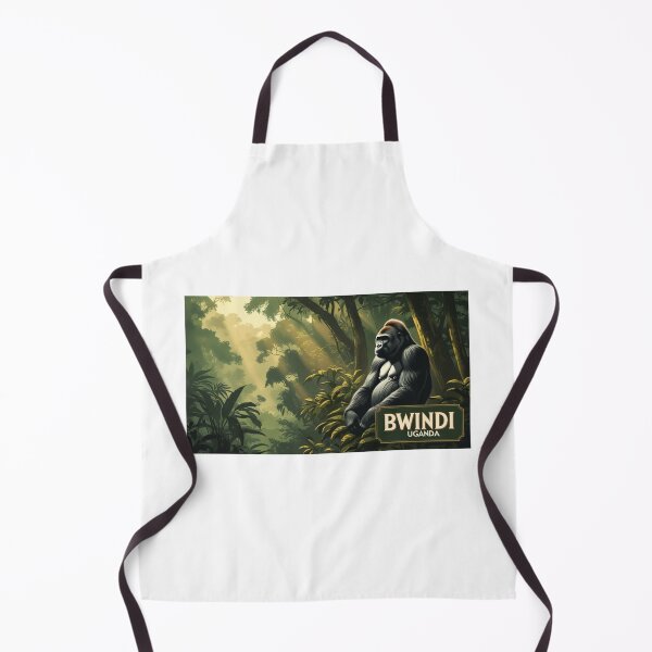 Item preview, Bwindi Uganda vintage design with gorilla and African jungle designed and sold by StormArte.