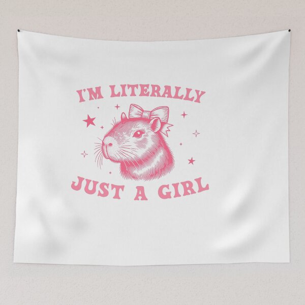 Item preview, Capybara "I'm Just a Girl" designed and sold by Polarisofficial.