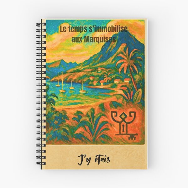 Item preview, Hiva Oa Souvenir – The Marquesas Islands | Vintage Illustration designed and sold by Marquises Évasions .