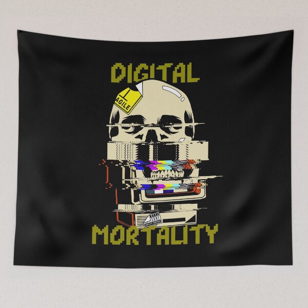 Aperçu de l'œuvre Mortalité numérique – Glitch Skull créée et vendue par salvaverde.