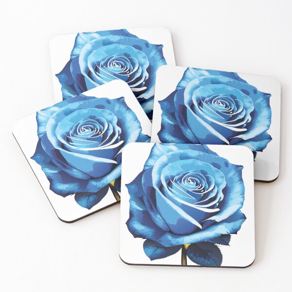Aperçu de l'œuvre Un magnifique design minimaliste de rose bleue - accrocheur créée et vendue par erkabees.
