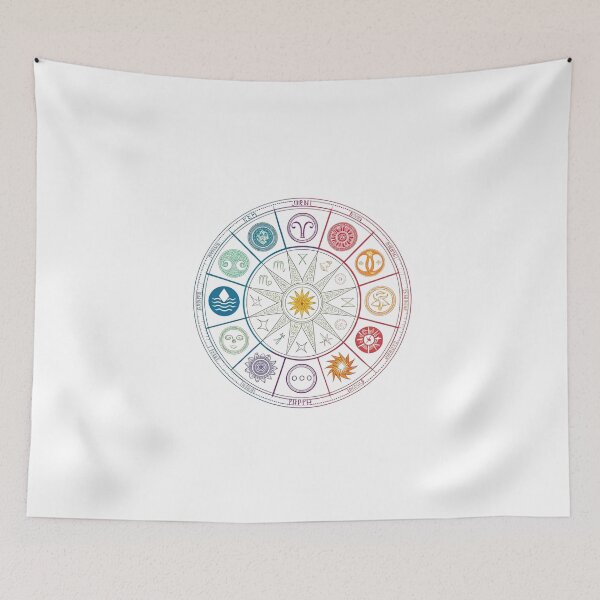 Item preview, Zodiac wheel with 12 signs designed and sold by Lucky 777.