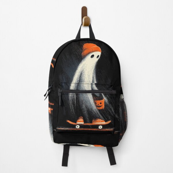Item preview, Cute Halloween Ghost Skateboarding designed and sold by blackdogshop.