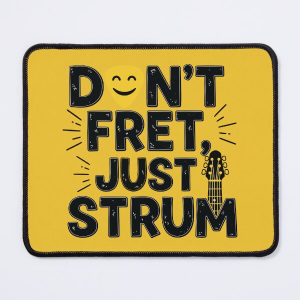 Item preview, Don’t Fret, Just Strum designed and sold by Amir Faysal.