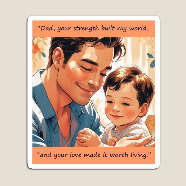 Item preview, "Dad, Your Strength Built My World" - Emotional Father Quote Design designed and sold by NectarTitania.