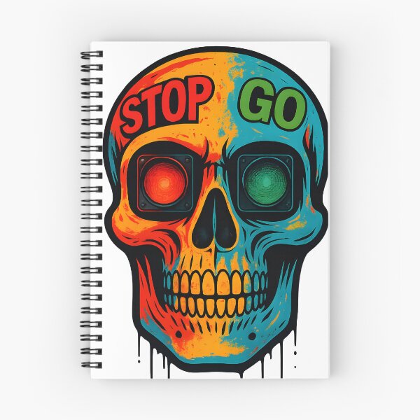 Item preview, funny traffic light skull designed and sold by Uglyandcute.