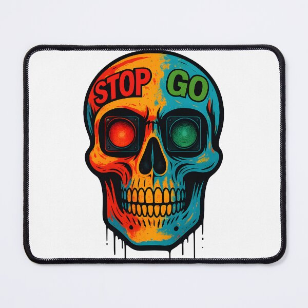 Item preview, funny traffic light skull designed and sold by Uglyandcute.