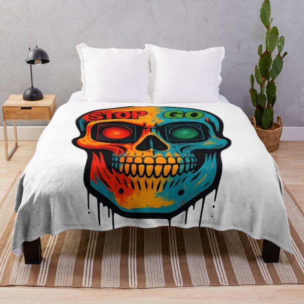 Item preview, funny traffic light skull designed and sold by Uglyandcute.