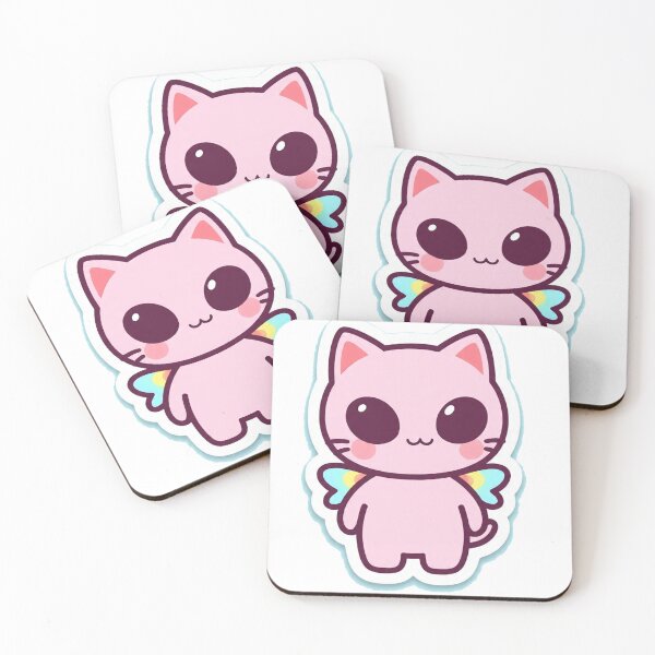 Item preview, Kawaii Alien Kitty – Pastel Pink Space Cutie designed and sold by 001Haiba.