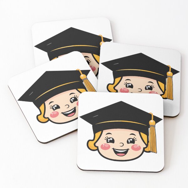 Item preview, a very cute cartoon smiling and wearing graduation hat designed and sold by Royalsticker.