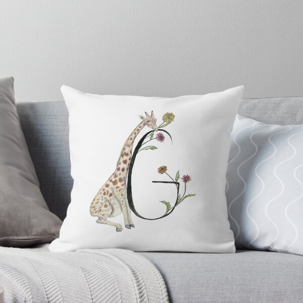 Item preview, G is for Giraffe and Gerber Daisy Animal and Flower Alphabet  designed and sold by FoxandCrow.