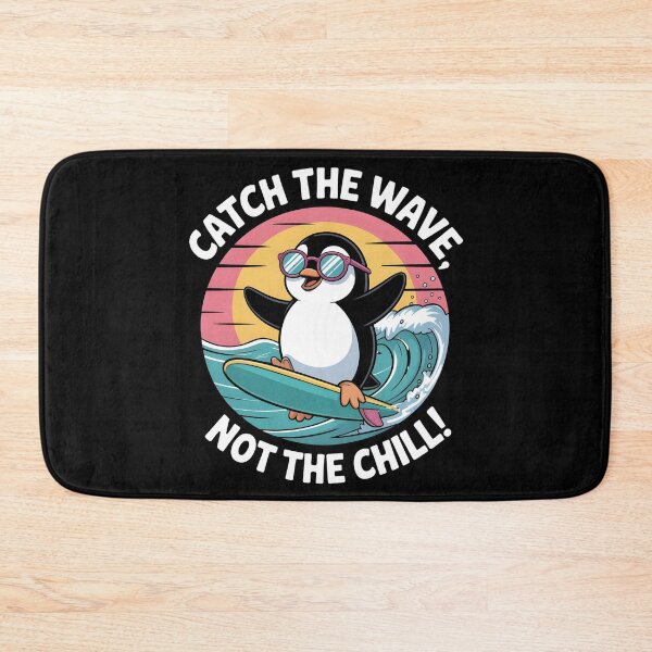 Item preview, Catch the Wave, Not the Chill! – Cute Surfing Penguin Summer T-Shirt designed and sold by JaroPrints.