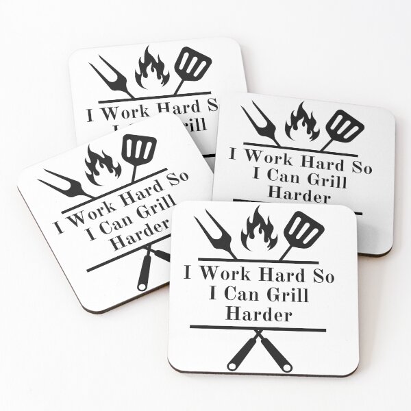 Item preview, I Work Hard So I Can Grill Harder – Funny Labor Day BBQ Design designed and sold by Lunaria Arts.