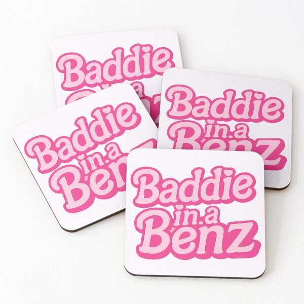 Item preview, Baddie in a Benz Pink Aesthetic Girly Sticker Design designed and sold by -DEEWOLF-.
