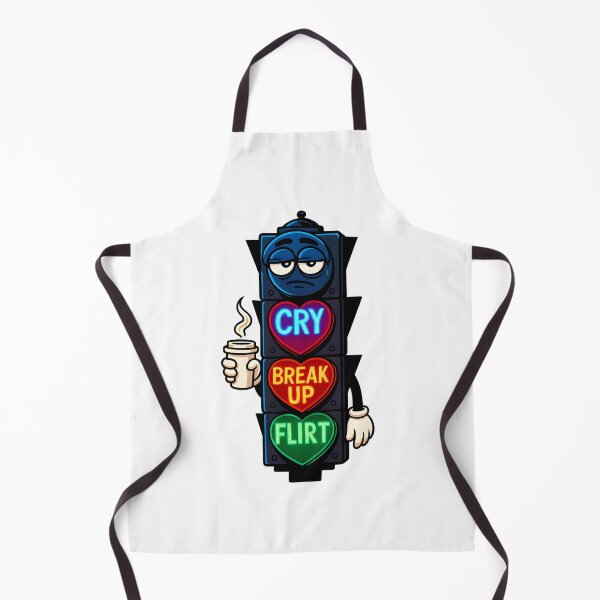 Item preview, Funny Heart Traffic Light Meme – "Cry, Break Up, Flirt" – Cute Urban Neon Design designed and sold by Uglyandcute.