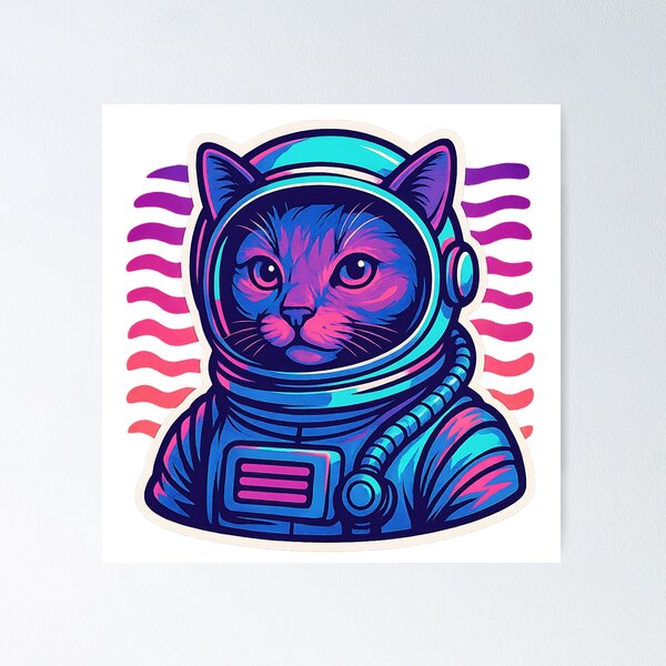 Item preview, Space Cat Ready for Launch designed and sold by Throwback Trends.