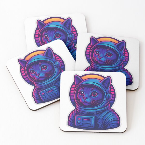 Item preview, Vaporwave Astro Kitty designed and sold by Throwback Trends.