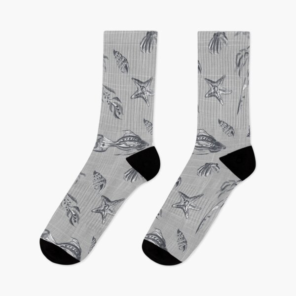 Item preview, Beach House Sea Print Silver Grey Seamless Repeat designed and sold by Sharon Schwalbe.