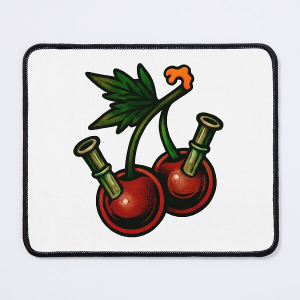 Item preview, Cherry Bongs | Retro Cannabis-Inspired Tattoo Art designed and sold by Wake and Bake.