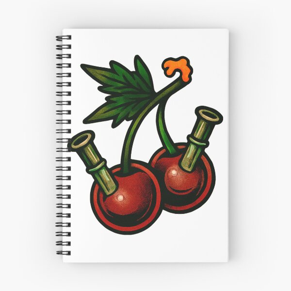 Item preview, Cherry Bongs | Retro Cannabis-Inspired Tattoo Art designed and sold by Wake and Bake.