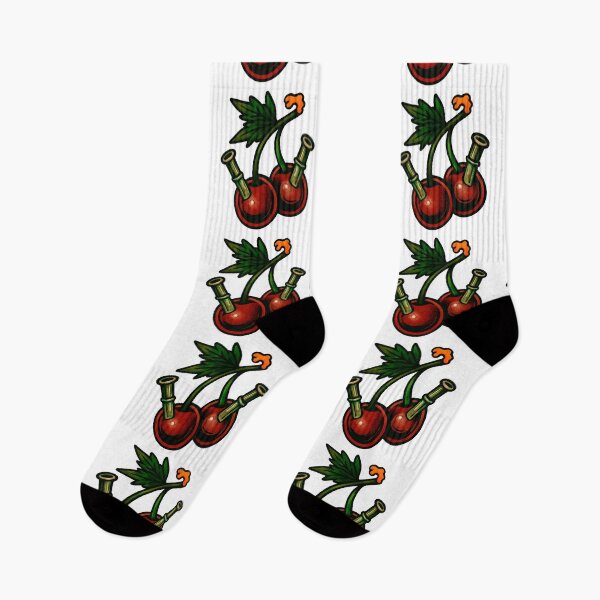 Item preview, Cherry Bongs | Retro Cannabis-Inspired Tattoo Art designed and sold by Wake and Bake.