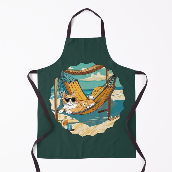 Item preview, lazy summer-CAT enjoying his summer-Cat on the beach designed and sold by designkb.