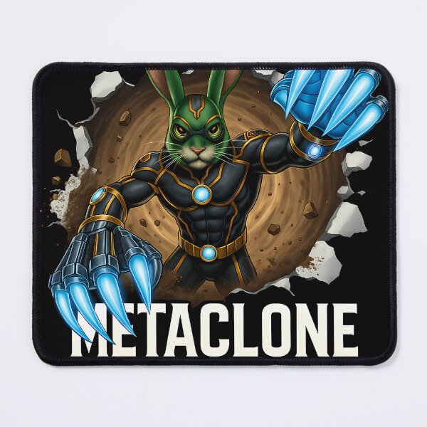 Item preview, Metaclone Cyber Rabbit Hero – Futuristic Warrior with Energy Claws designed and sold by Sitred123.