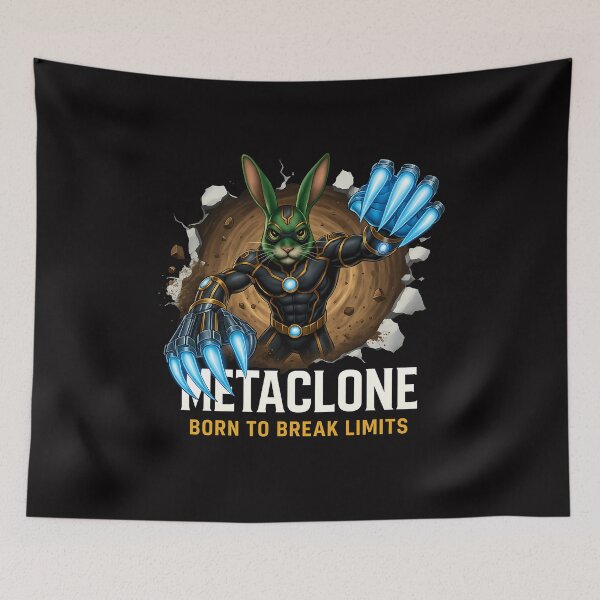 Item preview, Metaclone Cyber Rabbit Hero – Futuristic Warrior with Energy Claws designed and sold by Sitred123.