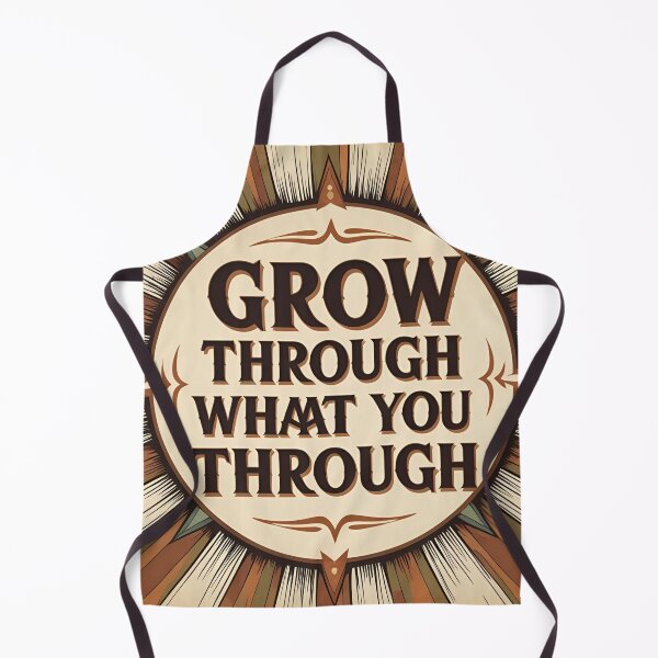 Item preview, Grow Through What You Go Through – Botanical Retro Sun designed and sold by ASKprints.