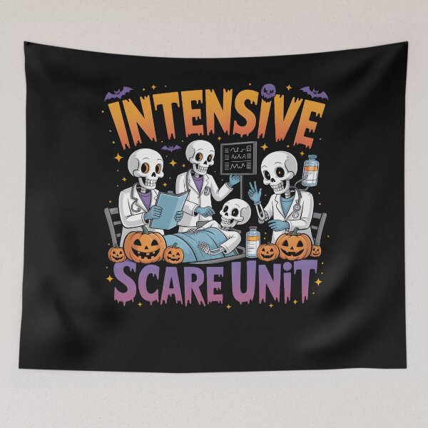 Item preview, Halloween Intensive Care Scare Unit Skeleton Nurse ICU designed and sold by clothesy7.
