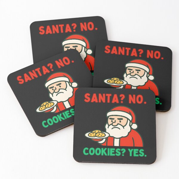 Item preview, Santa? No. Cookies? Yes: Funny Christmas Art designed and sold by elynne9.