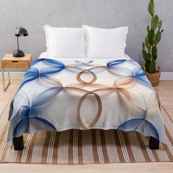 Item preview, Blue Petals – Elegant Geometric Pattern designed and sold by Driftees027.