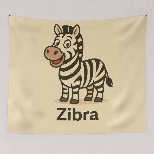 Item preview, Zebra Cartoon Drawing – “Zibra” Character designed and sold by ZlobivyZajac.