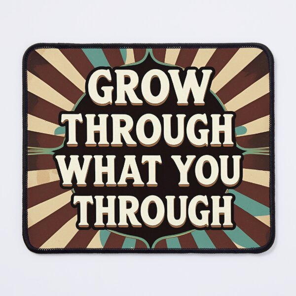 Item preview, Grow Through What You Go Through – Botanical Retro Sun designed and sold by ASKprints.