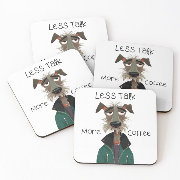 Item preview, Less Talk More Coffee Dog designed and sold by aipolohu.