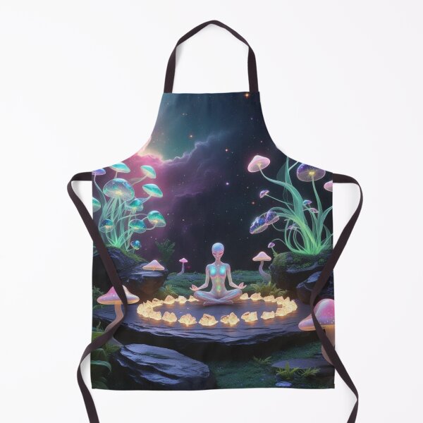 Item preview, Cosmic Bloom : Meditating Alien in a Psychedelic Space Garden designed and sold by Nature's Palette.