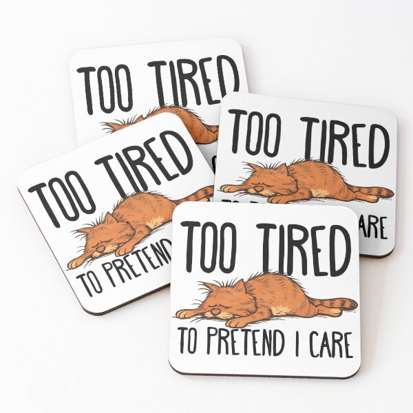 Item preview, Exhausted Cat – Sarcastic Funny Design designed and sold by VariousGoodies.