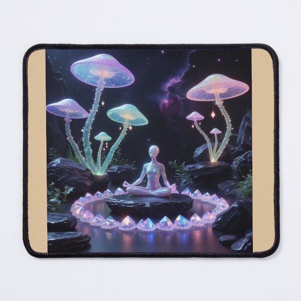 Item preview, Cosmic Bloom : Meditating Alien in a Galactic Garden designed and sold by Nature's Palette.