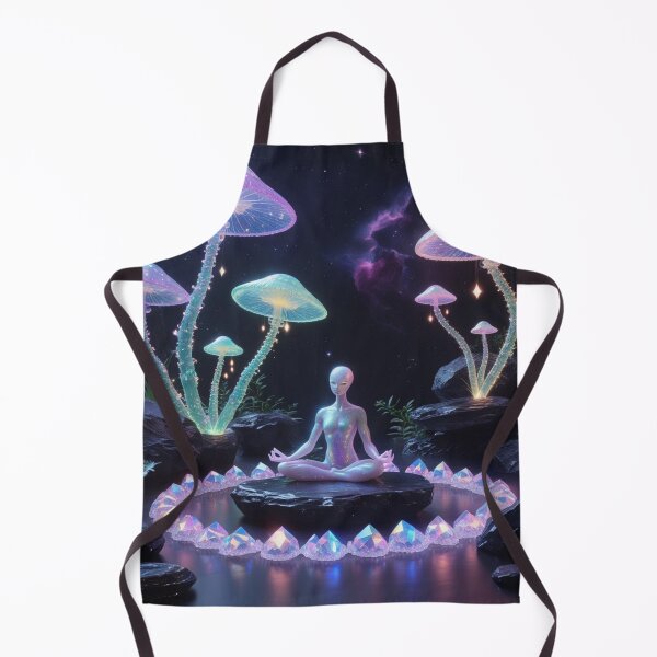 Item preview, Cosmic Bloom : Meditating Alien in a Galactic Garden designed and sold by Nature's Palette.