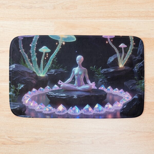 Item preview, Cosmic Bloom : Meditating Alien in a Galactic Garden designed and sold by Nature's Palette.