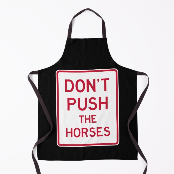 Artikelvorschau, DON’T PUSH THE HORSES – Surreales, vom Boxen inspiriertes Meme im Stil einer Verkehrsschildparodie entworfen und verkauft von DopeVibeStuff.