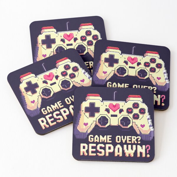 Item preview, Game Over? Respawn – Gamer Pixel Humor designed and sold by ASKprints.