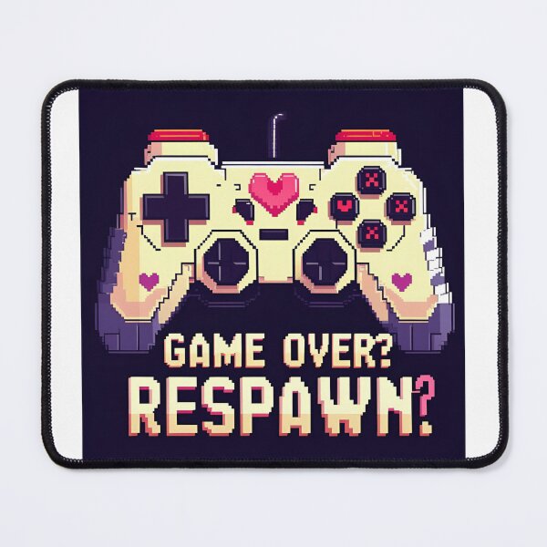 Item preview, Game Over? Respawn – Gamer Pixel Humor designed and sold by ASKprints.