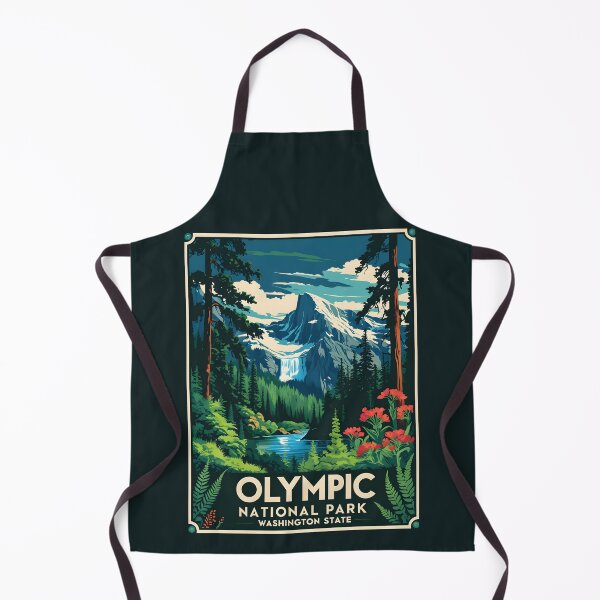 Item preview, A Vintage Illustration of Olympic National Park - Washington designed and sold by GoodOldVintage.