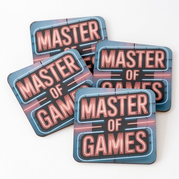 Item preview, Letrero de neón de Master of Games designed and sold by ShadowAndSlate.